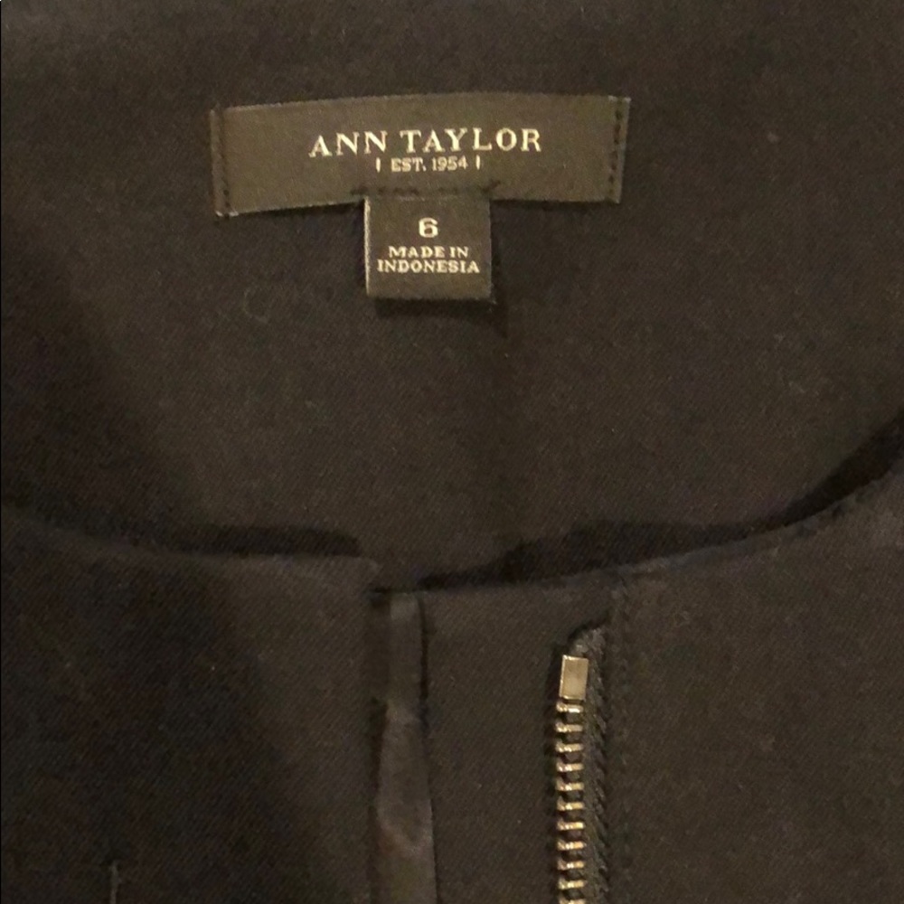 Ann Taylor blazer leather zip up - Picture 2 of 4